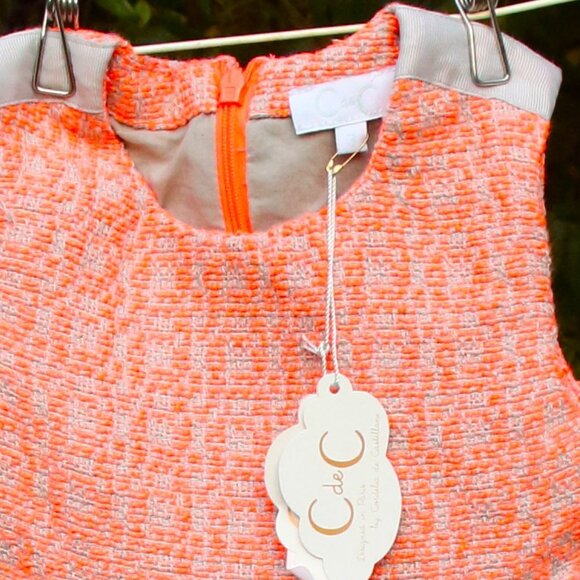 C de C Frada Sleeveless Orange and Grey Dress 3 - Picture 2 of 2
